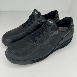 Rockport Mens M7108 Black Prowalker Astride Leather Waterproof Size 9.5 Sneakers